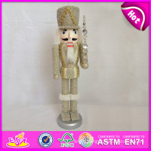 2015 Wooden Toy Christmas Nutcracker Soldier, 38 Cm Wooden Trumpet Soldier Nutcracker Toy, Hand Painted Wooden Nutcracker W02A069b